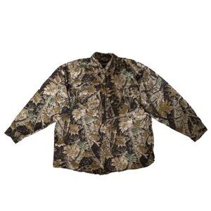 Camouflage Button Up Jacket Master Sportsman SHACKET Thick Camo Hunting XXL